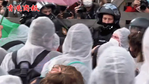 有片丨德國慕尼黑爆發反對車展抗議遊行 示威者與警方發生衝突