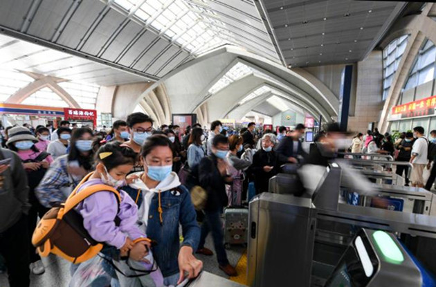 10月3日全國鐵路預計發送旅客1050萬人次