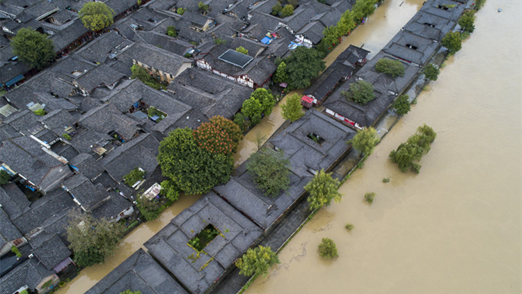 洪水漫進古城  四川閬中啟動I級防汛應急響應
