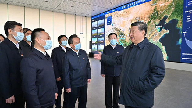 習近平考察黃河入海口