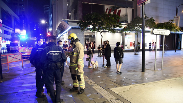 銅鑼灣大廈外牆喉管煤氣洩漏 1人不適送院治理