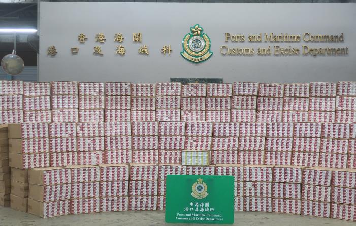 海關檢查越南抵港貨櫃 檢約3200萬元懷疑私煙