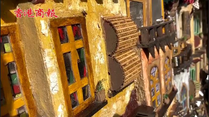 有片 | 敘利亞三維繪畫家用橄欖仁創作長城等世界著名景點