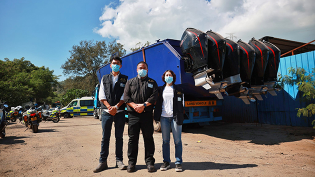 警方緝獲10艘「大飛」 57個舷外引擎歷來最多