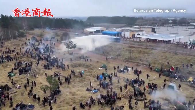有片 | 白波邊境難民危機升級 波蘭出動水炮催淚彈驅趕邊境難民