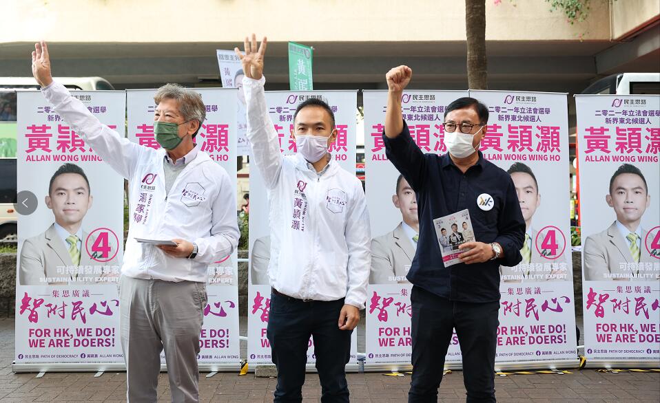 民主思路新思維擺街站 湯家驊：選舉氣氛良好有利選情