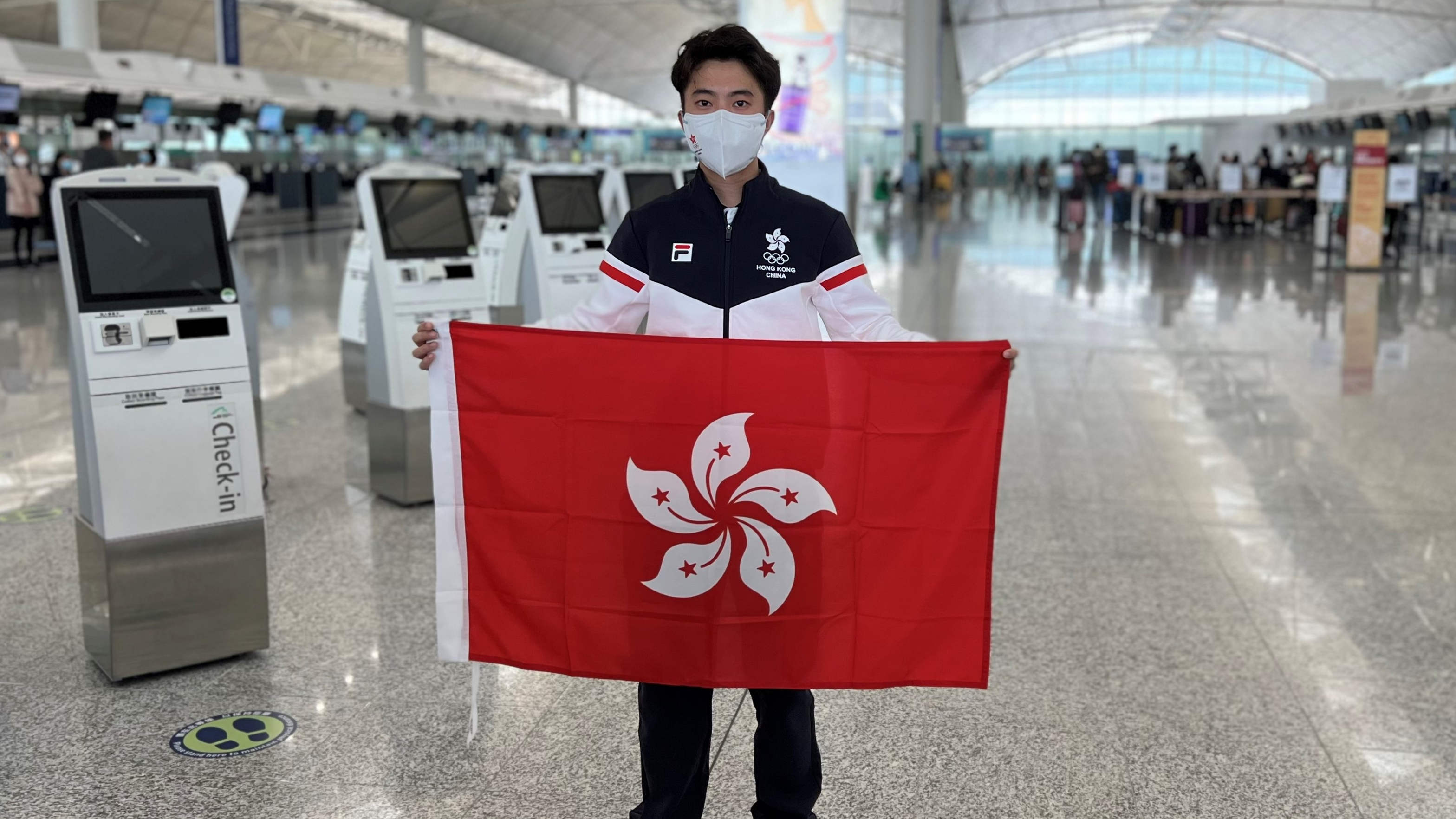 本港短道速滑運動員朱定文啟程參加北京冬奧會