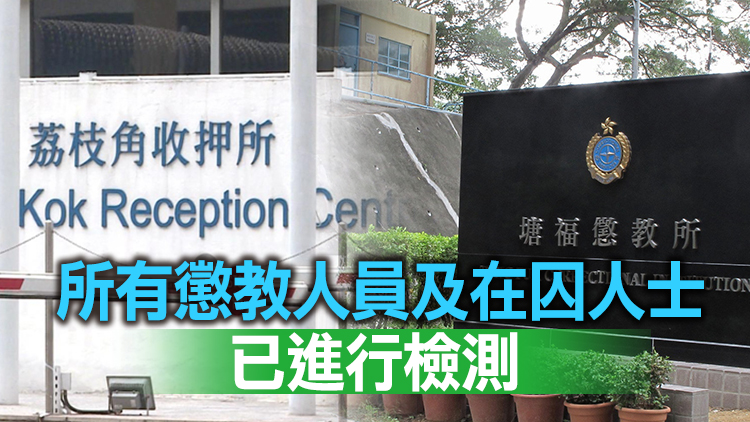 荔枝角收押所及塘福懲教所分別1人初步確診