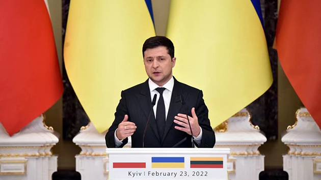 澤連斯基稱俄羅斯已批准攻擊烏克蘭 普京沒回應會談邀請