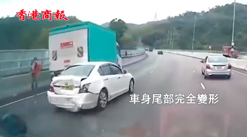 有片丨城隧近沙田入口四車連環相撞 3人輕傷送院