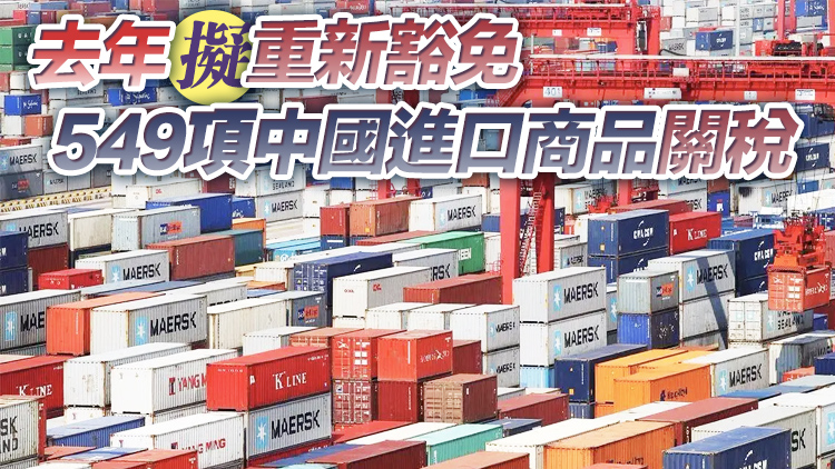 美國宣布重新豁免352項中國進口商品關稅