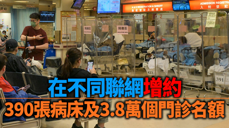 醫管局：疫下多間醫院工作計劃延誤 將增設病床及門診名額