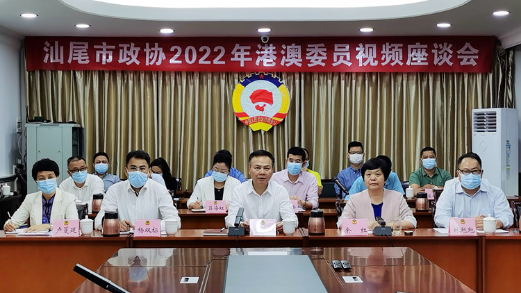廣東汕尾市政協召開港澳委員視頻座談會