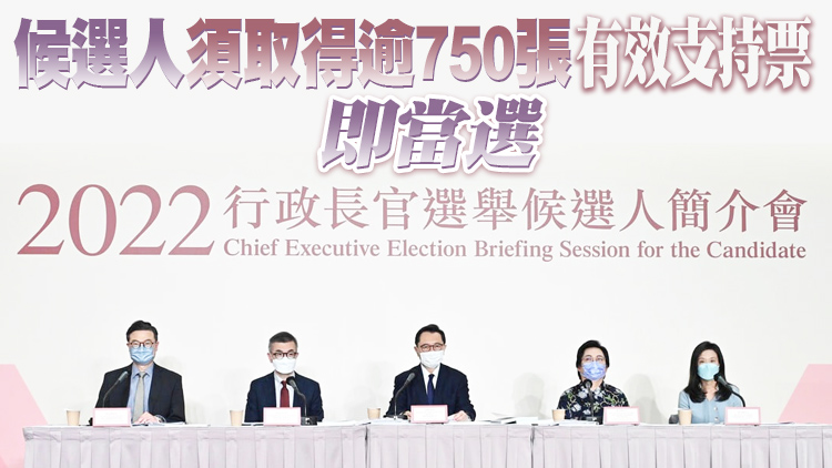 選管會：特首選舉日投票時間延長2.5小時 5界別選委分5個時段投票