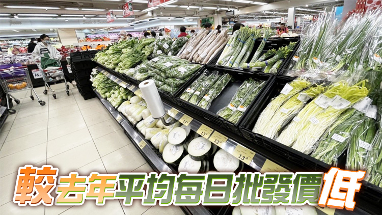 8日內地供港蔬菜逾2500公噸 菜芯白菜批發價分別5.5及5.2元