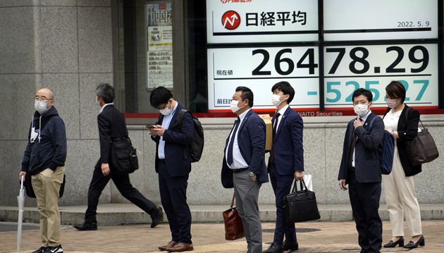 東京股市繼續下跌 東京證交所股指下跌0.85%