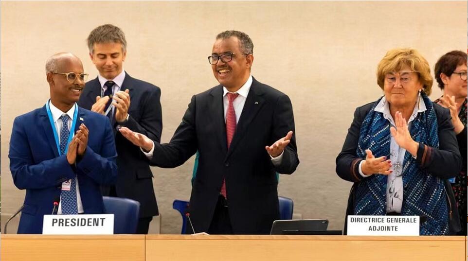 世衛大會通過 譚德塞連任總幹事