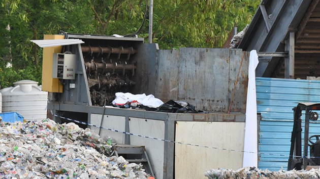 八鄉回收場男工遭機器夾住 當場不治