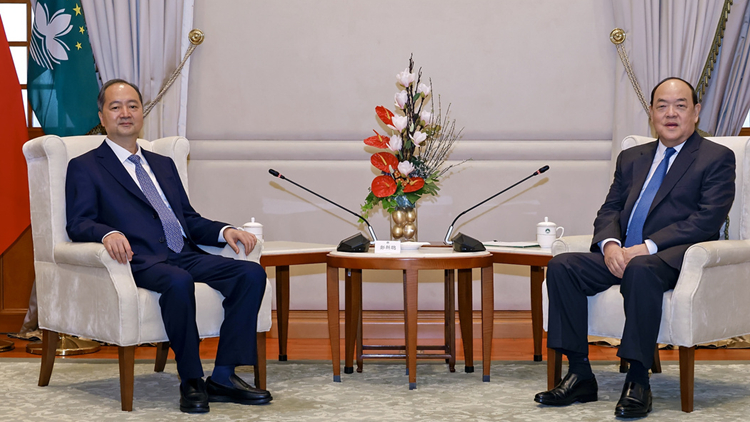 賀一誠晤新任澳門中聯辦主任鄭新聰 合力維護澳門長期繁榮穩定