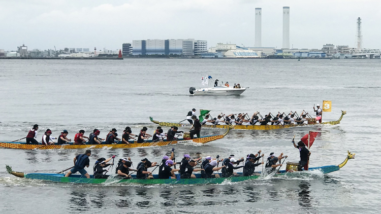 慶祝香港回歸25周年 「香港盃」龍舟賽在日本橫濱舉行