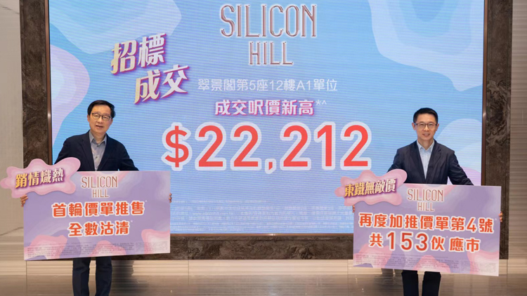 Silicon Hill加推153伙 折實380萬起