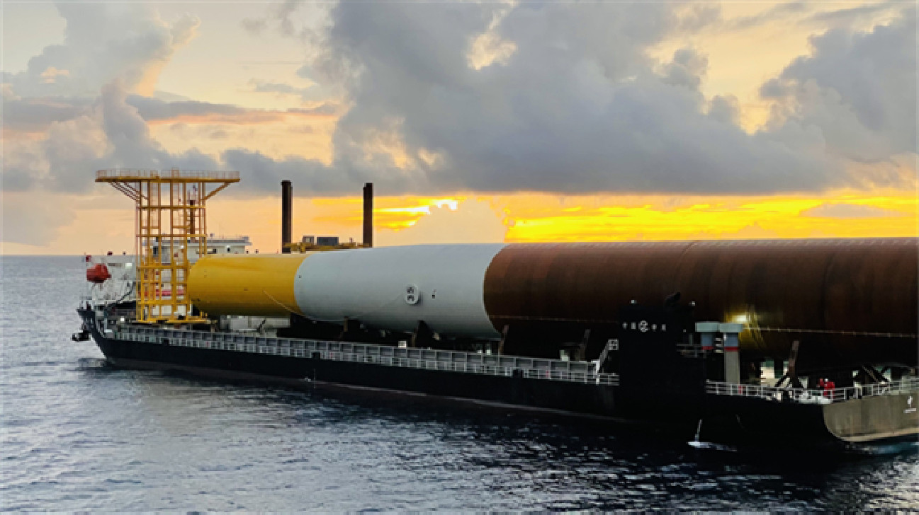 有片丨揭陽神泉二海上風電項目完成國內最大、最重單樁沉樁