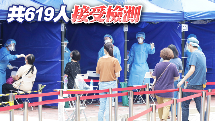 大埔富雅花園第一座強檢發現1宗陽性及1宗不確定個案