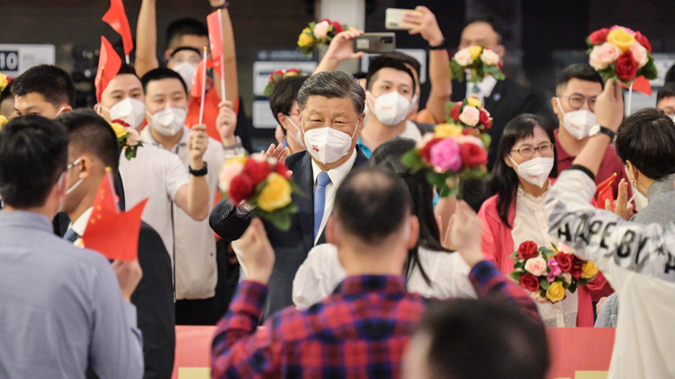 有片丨香港特區政府熱烈歡迎國家主席抵港視察