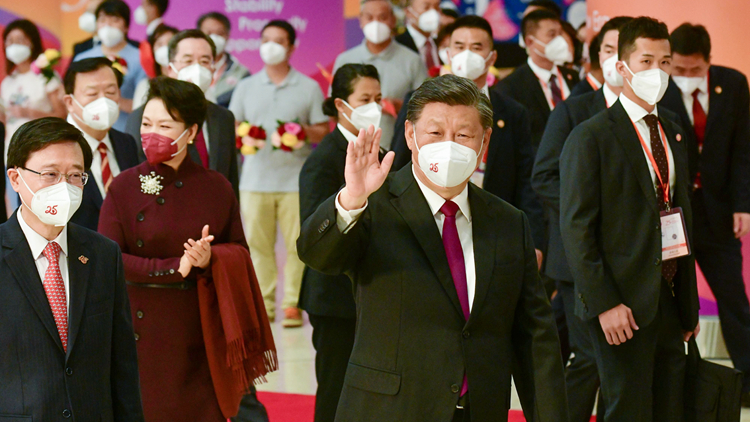 國家主席習近平今午結束香港行程