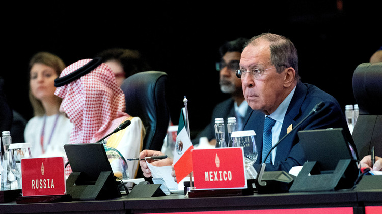 俄外長拉夫羅夫出席G20外長會 對西方強硬喊話