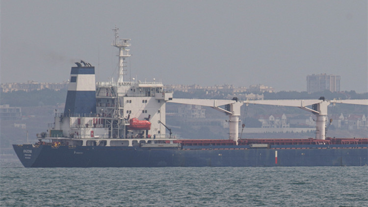 首艘運糧船駛離烏克蘭敖德薩港