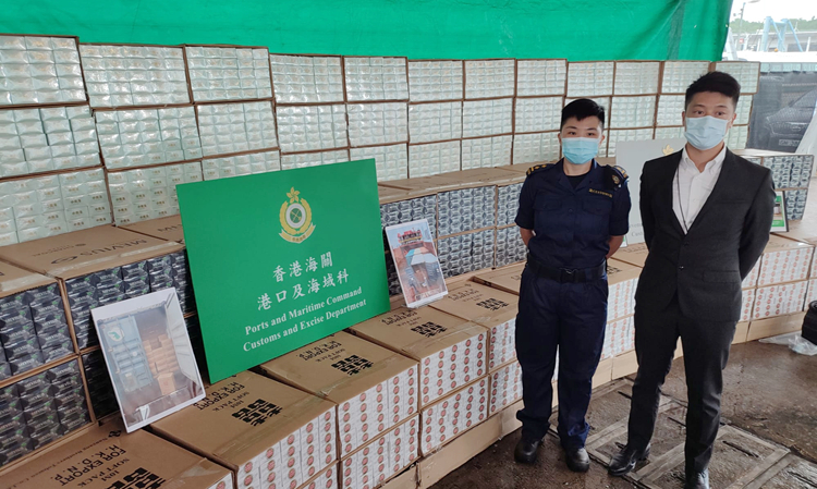 海關緝逾億元私煙 6名躉船船員被捕