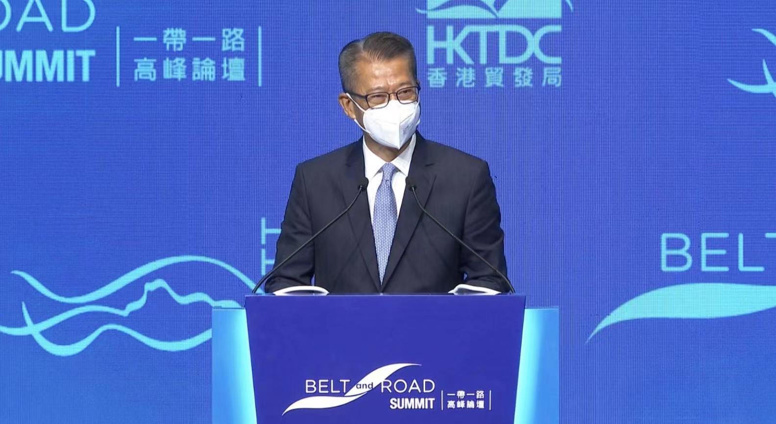 陳茂波：香港5小時航行範圍覆蓋全球一半人口 並高效投資一帶一路增值項目