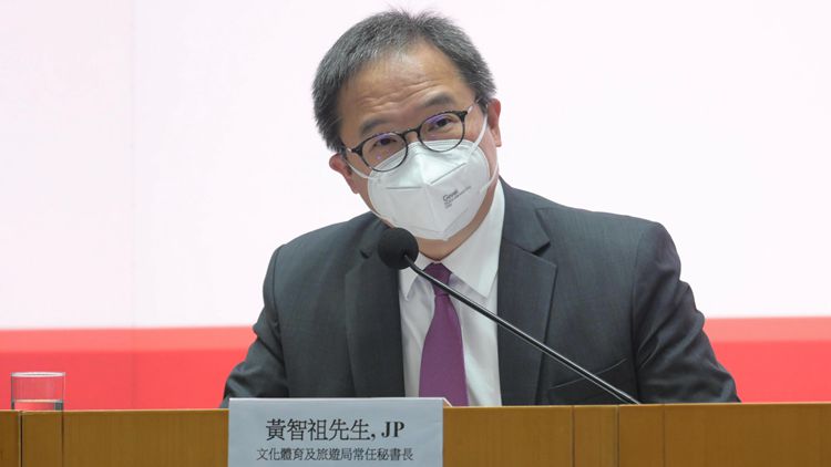 文化體育及旅遊局常任秘書長黃智祖核酸檢測陽性 正進行隔離