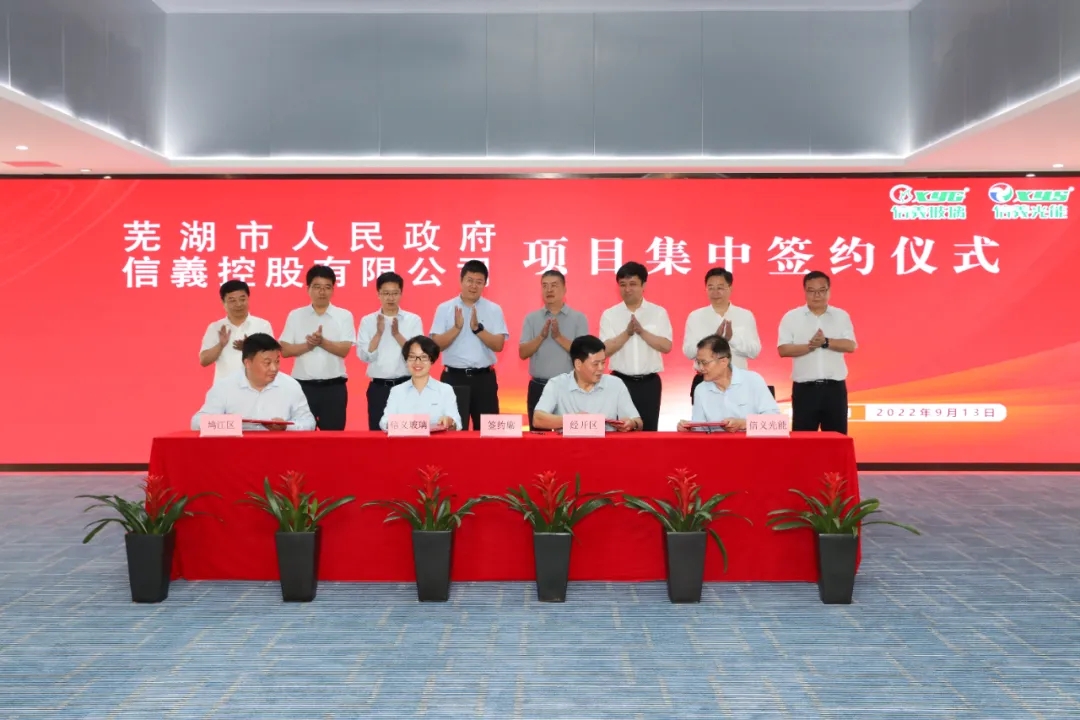 信義再度攜手蕪湖 系列項目集中簽約