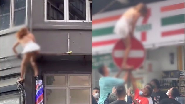 「艷女」避掃黃爬牆逃生被捕 警方證實為泰籍男