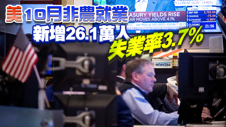 美10月非農數據好於預期 美股三大指數集體收漲