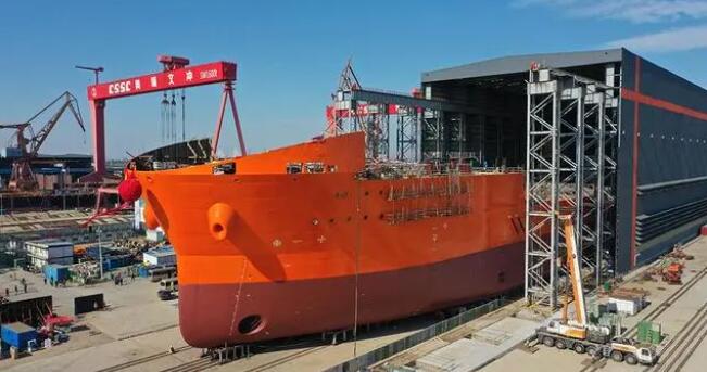 中國首艘面向深海萬米的大洋鑽探船亮相