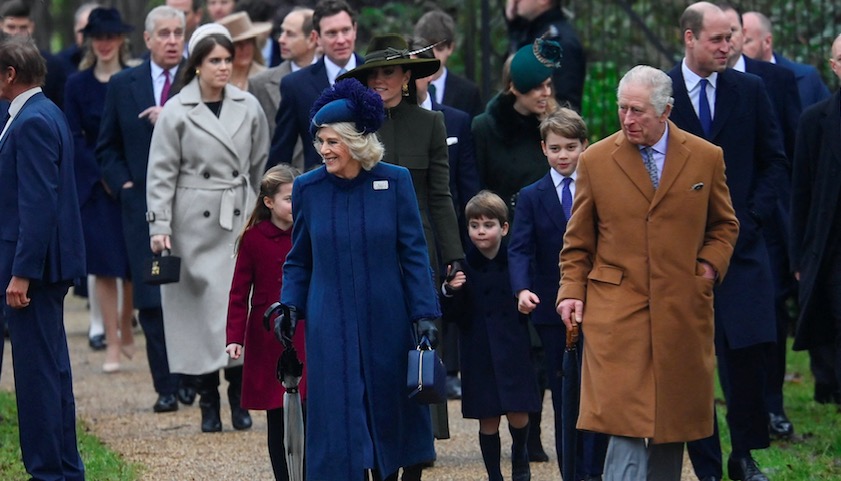 英王查理斯三世率領一眾王室成員 在桑德林漢姆莊園過聖誕