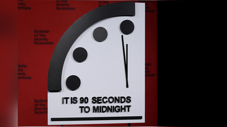 「末日鐘」被撥快10秒 歷來最接近末日午夜
