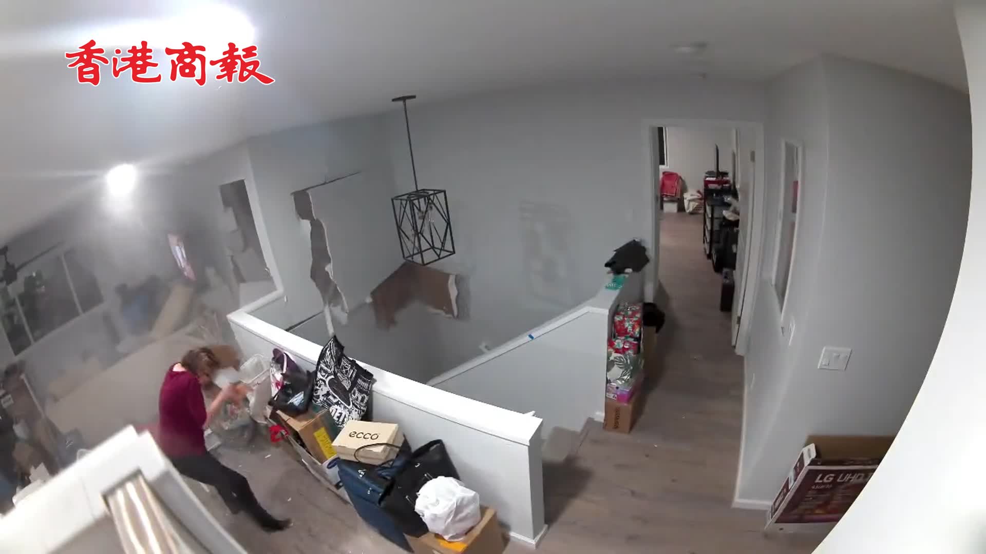 有片 | 只差一步！ 夏威夷女子家被天外巨石飛入砸穿