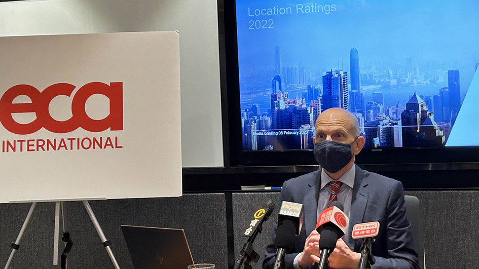 外派僱員宜居城市排行榜 香港急跌15位