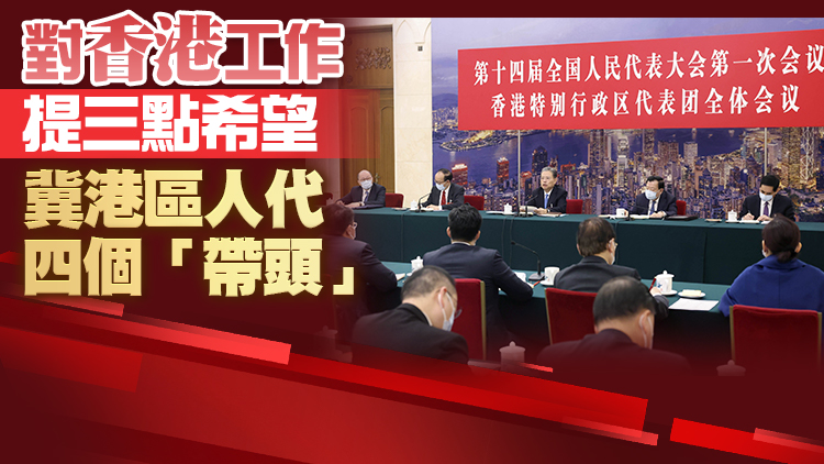 趙樂際參加香港代表團審議時強調 努力開創香港繁榮發展新局面