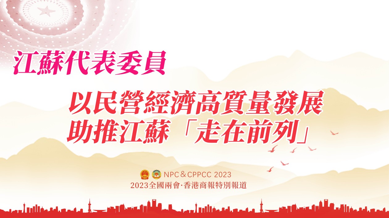 江蘇代表委員：以民營經濟高質量發展助推江蘇「走在前列」