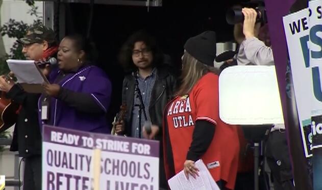 美國洛杉磯聯合學區大罷工 逾50萬名學生及其家庭受影響