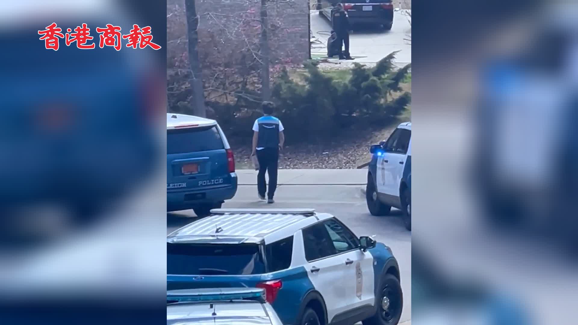 有片 | 美快遞員在警匪對峙時淡定送包裹 網友：「給他漲工資」