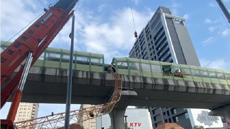 吊臂掉落砸台中捷運致1死9傷  初判為鋼索斷裂