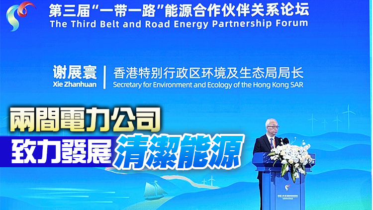 謝展寰：香港力爭在2035年前將零碳能源發電提高至六至七成