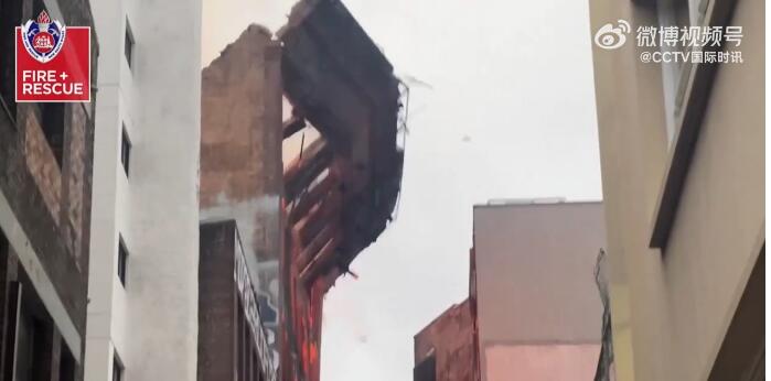 悉尼中央車站附近發生大火 部分建築坍塌