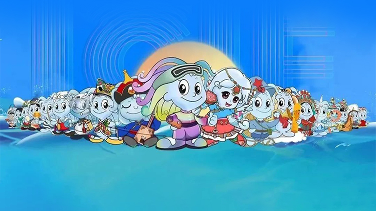 匯滴成海，逐浪前行，和文博會吉祥物小水滴徜徉文化之海